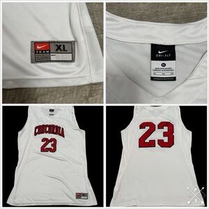 Men’s Concordia University Nike XL Basketball Jersey Tank Lightweight White Red
